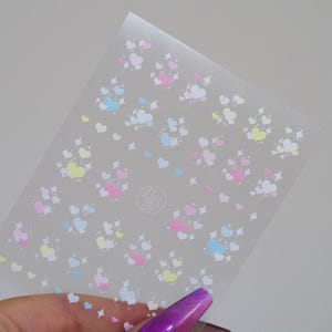 Twinkle Star Hearts Gradient Nail sticker