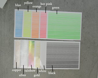 Stripe Line Nail Art Stickers: Self Adhesive Decals