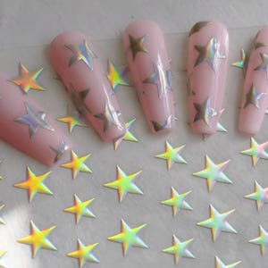 Holografische metallic sterrenstickers