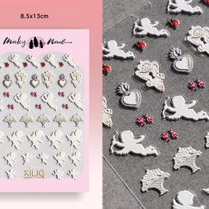 5D Cherub Aphrodite of Melos Vintage Renaissance Cupid Nail Art/3D Embossed Peel Off Stickers for Nails/ Hellenistic Venus Cast