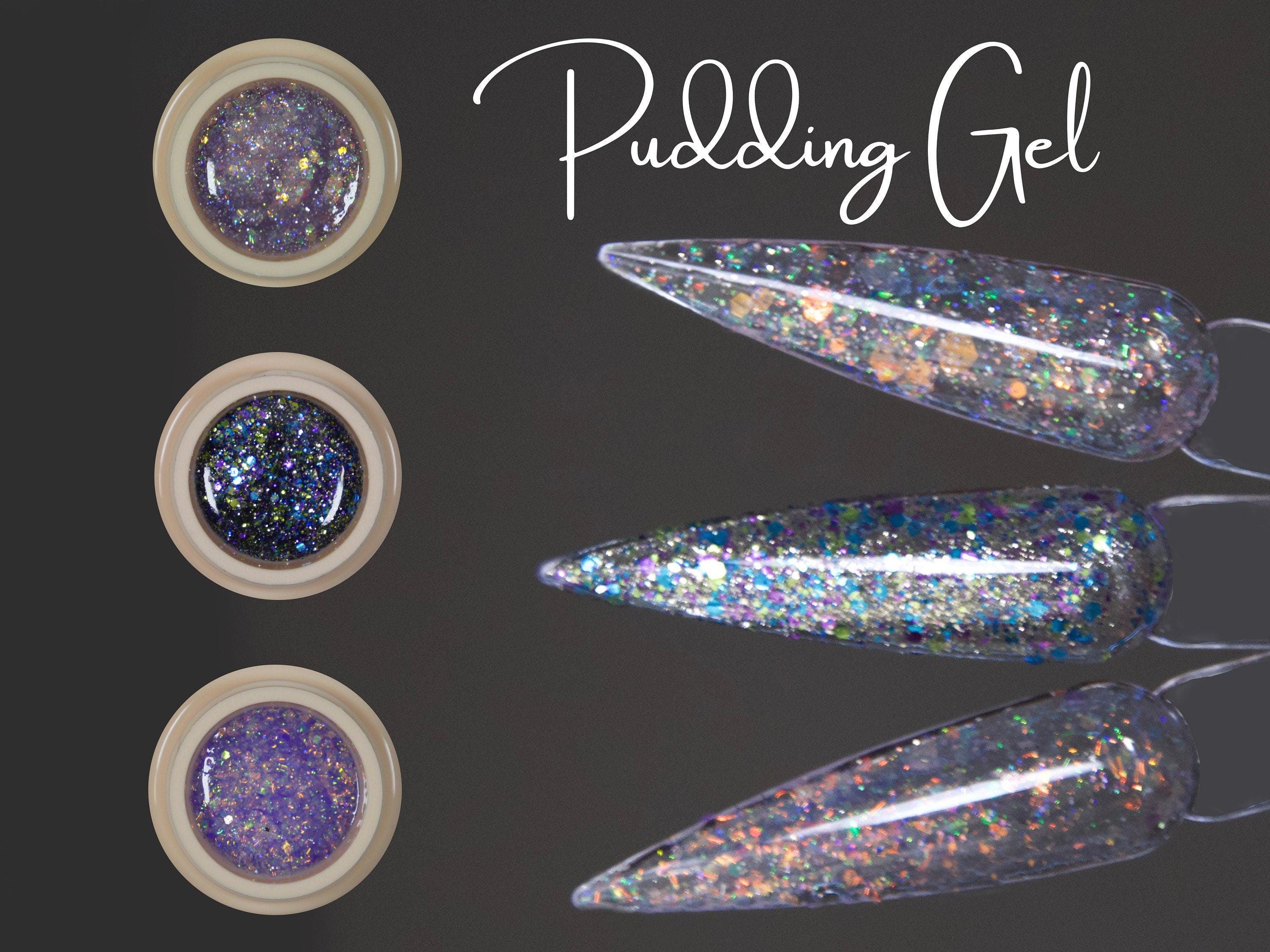 Galaxy Purple Glitter UV Gel Nail Polish: Creamy Pudding Gel (5g)