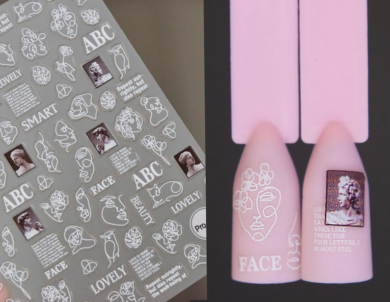 Minimalist Ultra -thin Abstract Nail Sticker