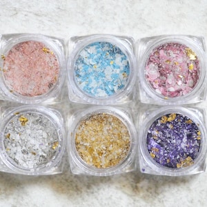 6 cases Pastel Colors Chunky Glitter Flakes