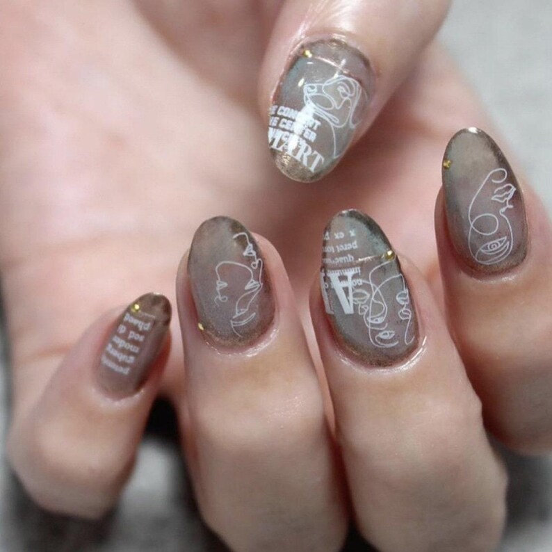 Minimalist Ultra -thin Abstract Nail Sticker