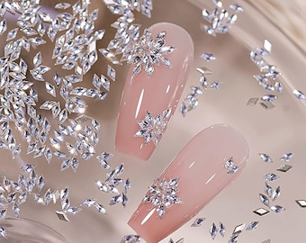 50pcs Mini Zircon Rhinestones: Diamond Cut Nail Art Decorations