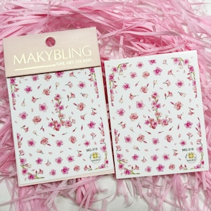 Floral Nail Art Sticker/ DIY Tips Guides Transfer Stickers