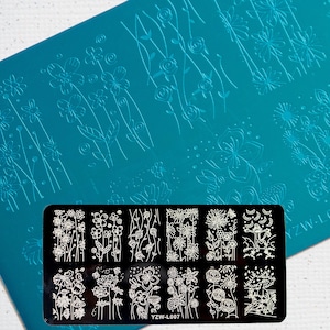 Floral Nail Art Stamping Image Plates