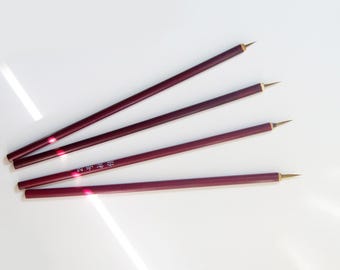 Mink Hair Nail Art Brush: Bamboo Handle Detailing Pen