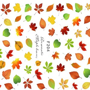 Fall Maple Leaf Nail Art Sticker