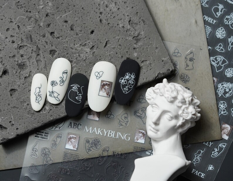 Minimalist Ultra -thin Abstract Nail Sticker