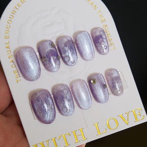 Jellyfish Nail Art Decal Sticker /Purple Ocean theme Sea World Animal Peel off stickers image 5