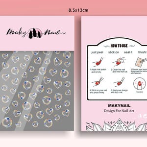 Bubbles nail sticker/ Ultra Thin 3D Globule Bubble Nail Art Stickers Self Adhesive Decals/ Manicure Pedicure supply