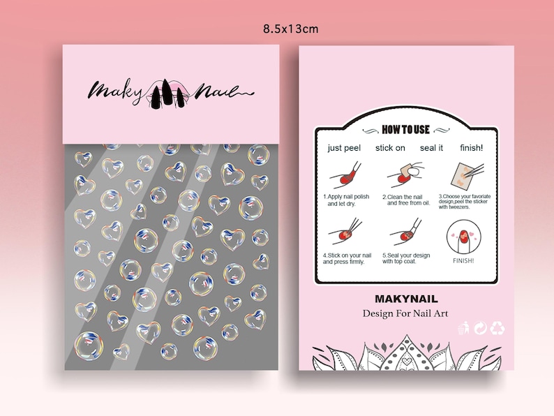 Bubbles nail sticker/ Ultra Thin 3D Globule Bubble Nail Art Stickers Self Adhesive Decals/ Manicure Pedicure supply