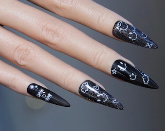 Witte smile face nail art sticker/smily kawaii tips stickers
