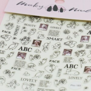 Minimalist Ultra -thin Abstract Nail Sticker
