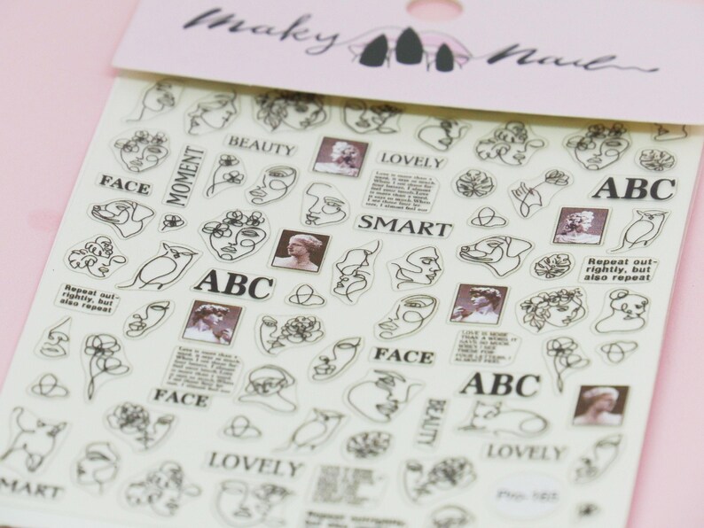 Minimalist Ultra -thin Abstract Nail Sticker