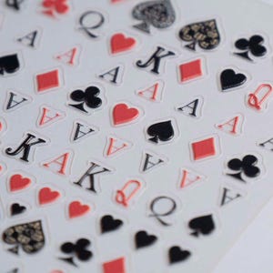Nagelkunststickers pokerkaart: stickers voor casino-manicure