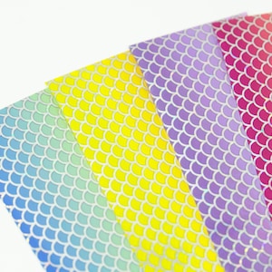 Mermaid Scales Nail Art Foil: Rainbow Ombre Transfer Decal (10pcs)