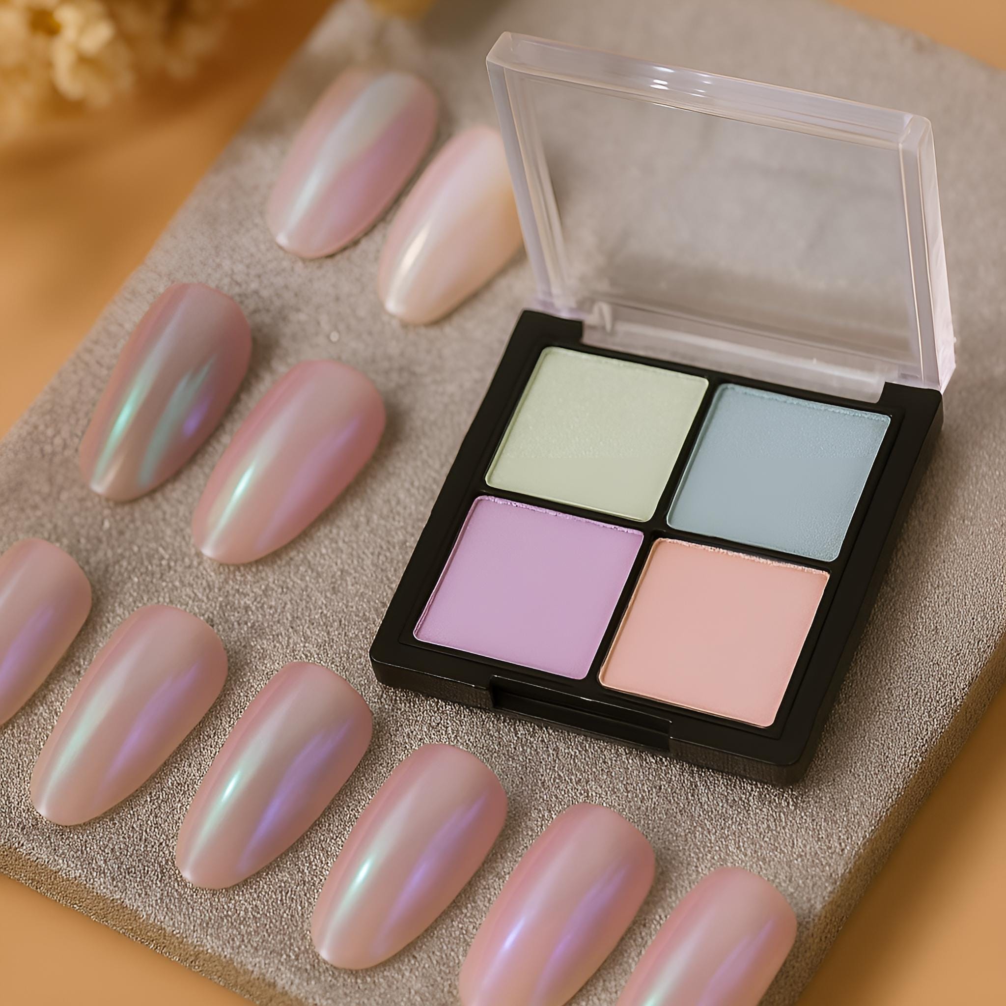 Aurora Pearly Palette Solid Pigment 4 in 1 Polar Lights Pearlescent shimmer glitter