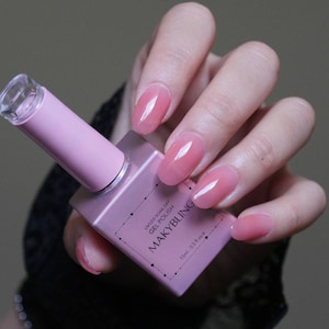 15ml Translucent Baby Pink UV Gel Nail art Light Pink Gels Polish Semi Transparent Pinky Nails