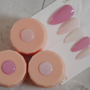 3pcs Pink Solid Jelly UV Gel Nail Art