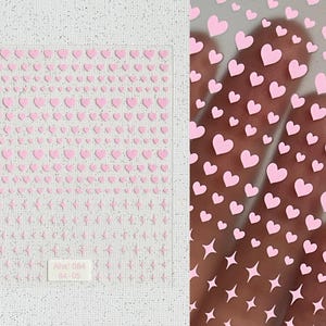 Twinkle Star Hearts Gradient Nail sticker