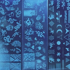 Snake Spiritual England lattice Nail Art Stamping Image Plates