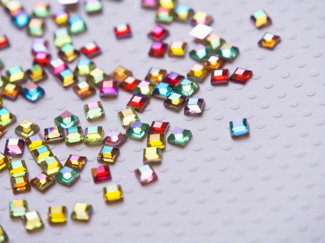 50pcs Square Ice Nail Rhinestones - Etsy