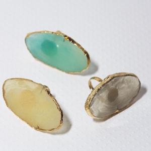Marble nail painting Palette/ Golden edged Mini Finger Ring Dishes Color Mixing UV Gel Polish Paint Tool