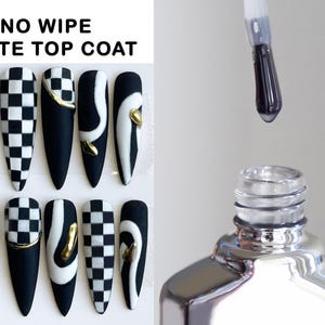 Matte Top Coat UV Gel: No Wipe, Silky Finish (15ml)