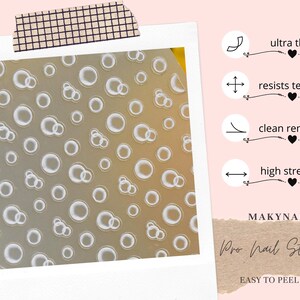 Bubbles nail sticker/ Ultra Thin 3D Globule Bubble Nail Art Stickers Self Adhesive Decals/ Manicure Pedicure supply