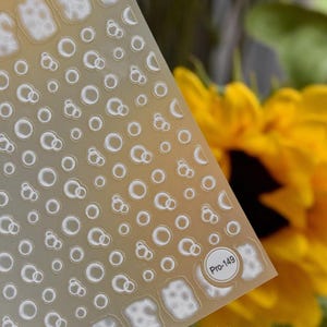 Bubbles nail sticker/ Ultra Thin 3D Globule Bubble Nail Art Stickers Self Adhesive Decals/ Manicure Pedicure supply