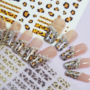 Leopard Print Nail Sticker/ Animal Pattern Self Adhesive Decals