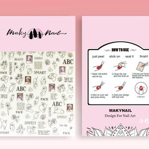 Minimalist Ultra -thin Abstract Nail Sticker