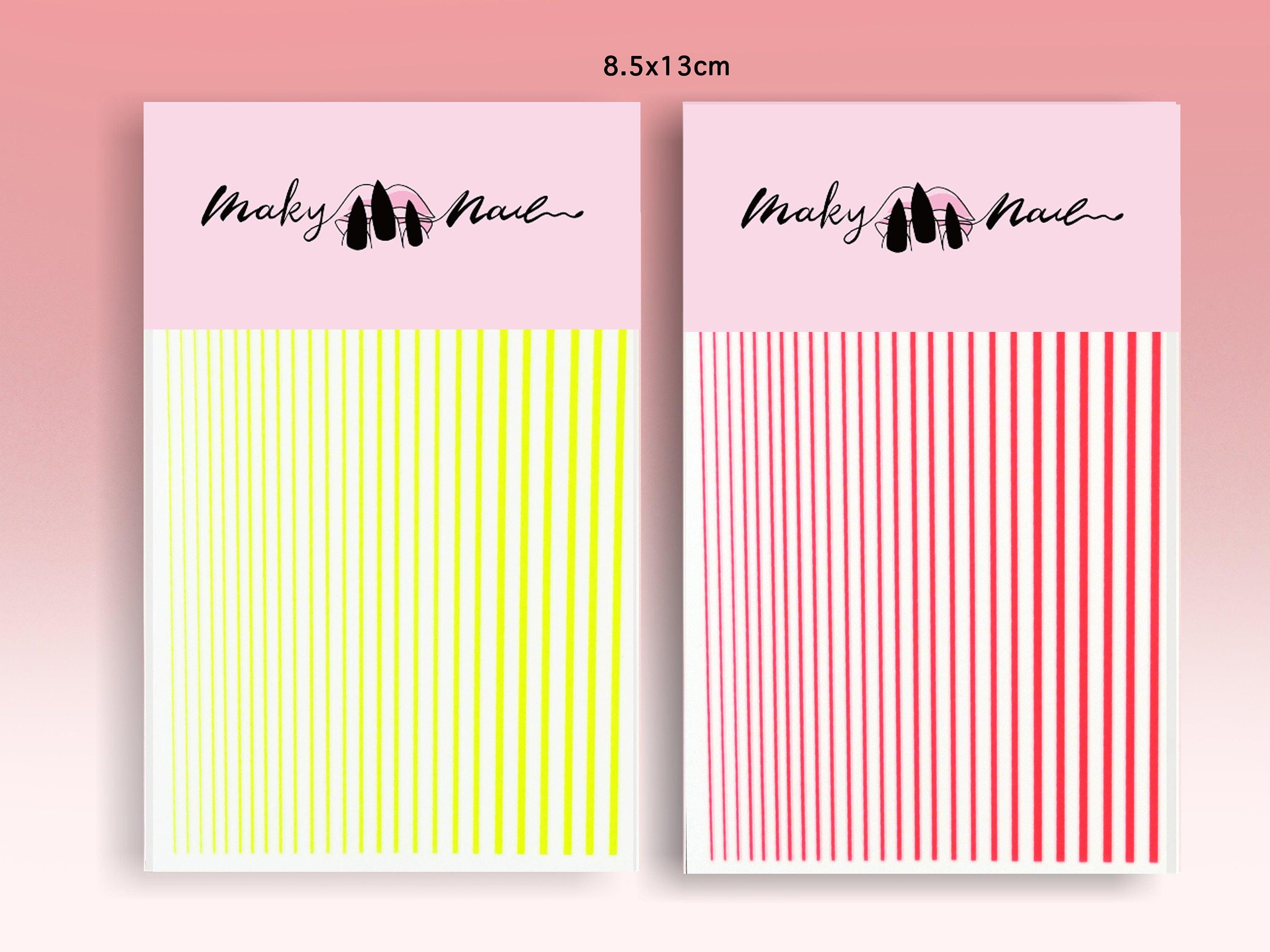 Line Sticker Nails Stripe Line Nail Art Stickers: Self Adhesive Decals - Etsy