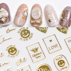 Love, Heart and Cross Nail Art Stickers