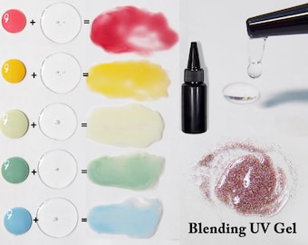 Gel trasparente da 20 ml per la decorazione delle unghie/gel UV per la miscelazione di glitter e paillettes