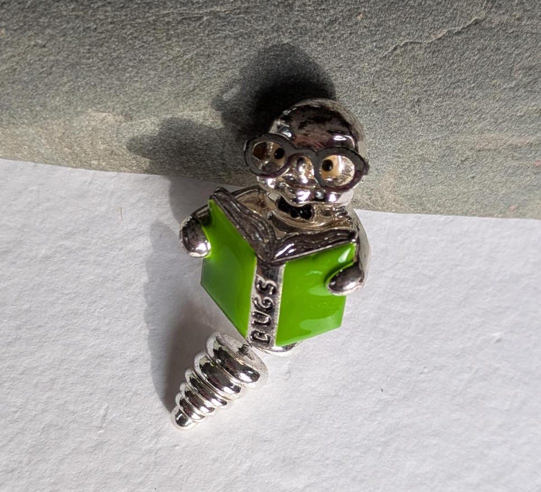 Ultra Rare Napier Signed Book Worm Bugs Insect Figural Brooch Pin Green ...