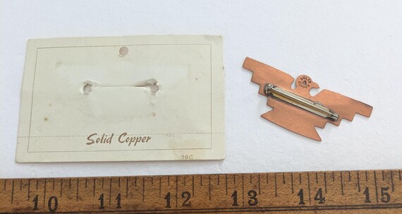 Vintage Signed Solid Copper Native American Thund… - image 3