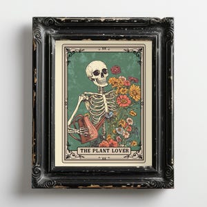 Pflanzenliebhaber Tarot Druck, Pflanzenliebhaber Tarot Karte, Zimmerpflanzen Kunst, Topfpflanze Wand Kunst, Botanisches Tarot Dekor, Pflanzen Liebhaber Geschenkidee