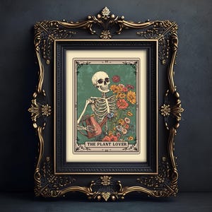 Pflanzenliebhaber Tarot Druck, Pflanzenliebhaber Tarot Karte, Zimmerpflanzen Kunst, Topfpflanze Wand Kunst, Botanisches Tarot Dekor, Pflanzen Liebhaber Geschenkidee