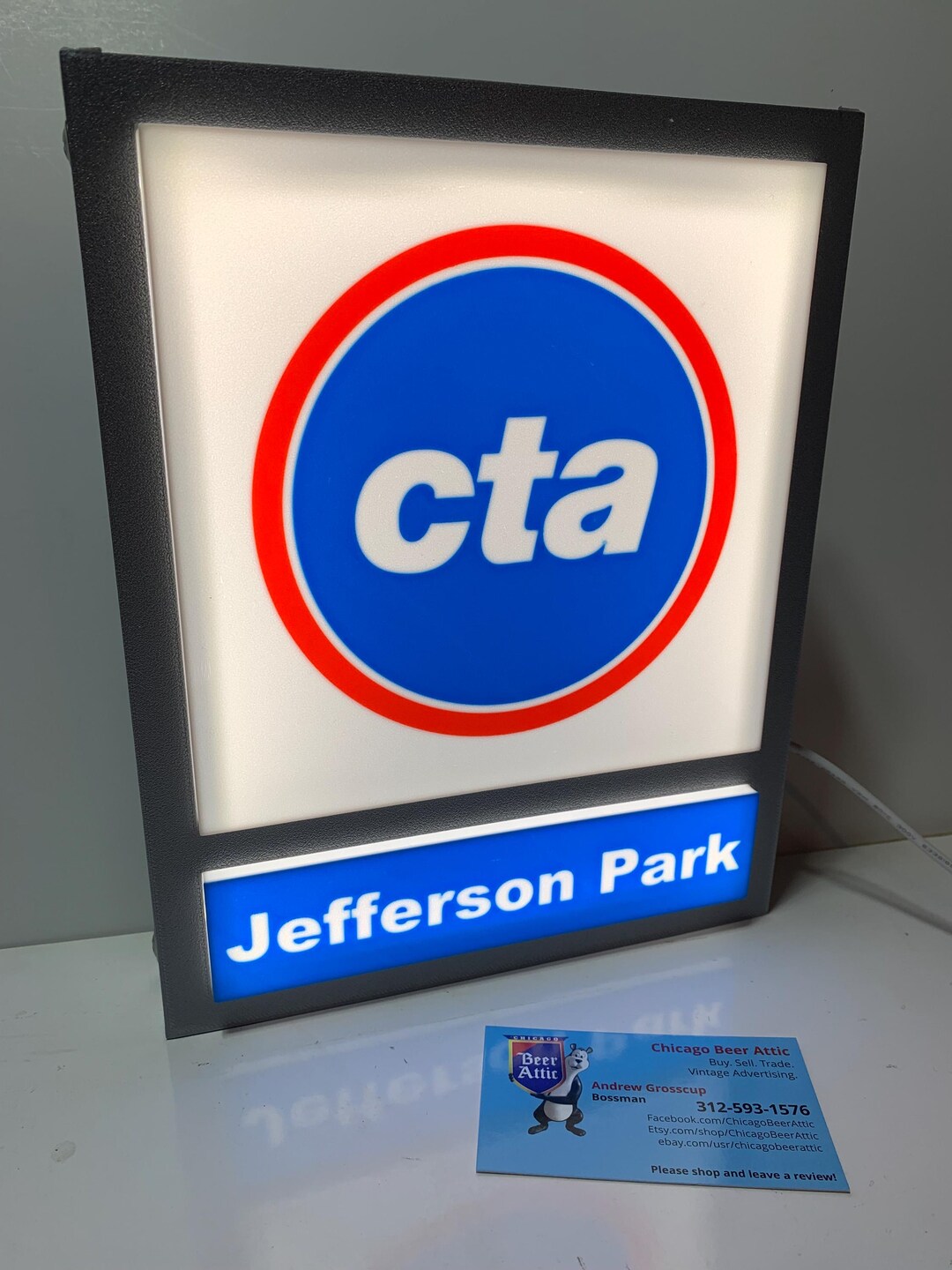 Chicago Transit Authority (CTA) Lit Miniature Replica Signs ...