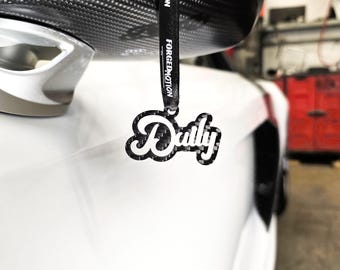 Real Carbon Fiber Keyring, Funny Car Accessories, JDM Gift for Him, Modified Car Pendant Keychain, Modified Drift Car Accessories "Daily"