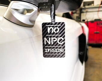 Real Carbon Fiber Keyring, Funny Car Accessories, JDM Gift for Him, Modified Car Pendant Keychain, Modified Drift Car No NPC Inside"