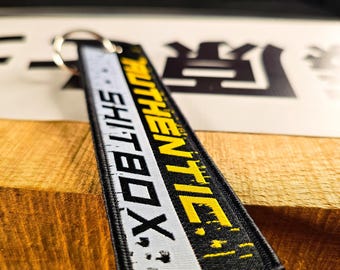Funny Car Keychain, JDM Flight Tag Keyring, Drift Car Accessories, Windbreaker Jet Tag, Car Enthusiast Gift, Authentic Shitbox