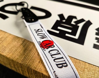 Funny Car Keychain, JDM Flight Tag Keyring, Drift Car Accessories, Windbreaker Jet Tag, Car Enthusiast Gift, Slow Car Club
