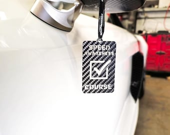 Real Carbon Fiber Keyring, Funny Car Accessories, JDM Gift for Him, Modified Car Pendant Keychain, Modified Drift Car Speed Awarness Course