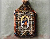 pendant  artisan copper Our Lady of the Immaculate Conception Portuguese tile necklace