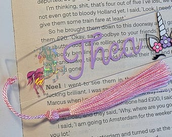Personalised Acrylic Bookmark | Custom Name Gift for Readers