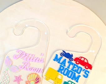 Personalised Kids Door Hanger | Custom Name Room Sign, Nursery Decor
